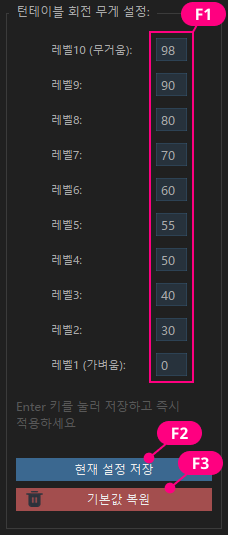턴테이블 댐핑 매핑